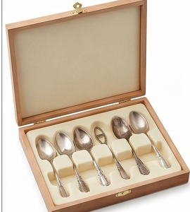 Juego de cubiertos metálicos vintage con acabado de alto brillo, cucharas resistentes al óxido para bodas y uso doméstico. - Product Image 6
