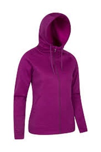 Sudadera con capucha y cremallera de forro polar a cuadros para mujer, talla grande, transpirable - Product Image 2