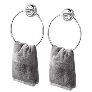 <b>Brushed</b> Nickel Hand Towel Holder Self Adhesive <b>Small</b> Towel Bar Stainless Steel Wall Mounted Bathroom Kitchen Towel Rack - Product Image 4