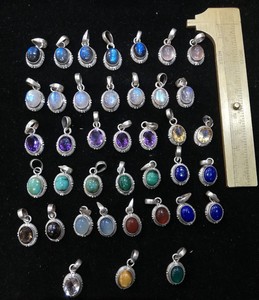 Pendentifs breloques ethniques légers en forme de cœur en corail plaqué argent pour fêtes - Product Image 5