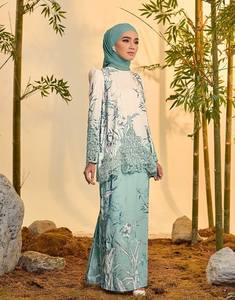 Último Diseño de Hijab Negro en Satén, Baju Kurung Borong, Abaya Nida, Falda, Malasia, Vestido Musulmán SIPO de Lujo para Mujer, Vestido de Oración Musulmán - Product Image 4