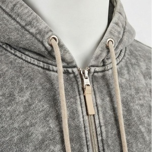 New Acid Wash Winter <b>Tracksuit</b> Polyester Heavyweight Solid Customized Color Washable For Men Gym Workout Activewear Suit - Product Image 4