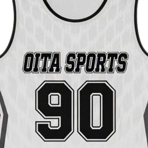 Maillot de lacrosse unisexe blanc et noir en polyester léger, vêtement de sport athlétique, uniforme d'équipe, vêtements de performance - Product Image 6