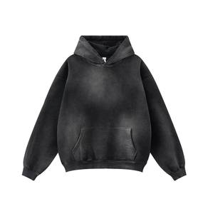 Custom <b>Sun</b> Faded Hoodie Heavyweight Cotton Streetwear Sweatshirt Private Label Manufacturer OEM - Product Image 1
