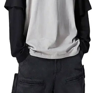 Nouveau design T-shirt double couche pour homme 100% coton Tissu léger Coton doux pour un style décontracté au quotidien - Product Image 4