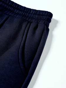 Conjunto de Sudadera con Capucha y Pantalones Deportivos de Invierno de Dos Piezas, Talla Grande Unisex, Diseño Sólido Ligero de Poliéster/Nailon, Tejido de 220 g/m² - Product Image 5