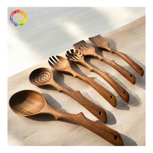 Cuillère en bois de qualité alimentaire, ustensile de cuisine en bois naturel, cuillère de service en bois d'acacia pour la maison, en provenance du Vietnam - Product Image 1