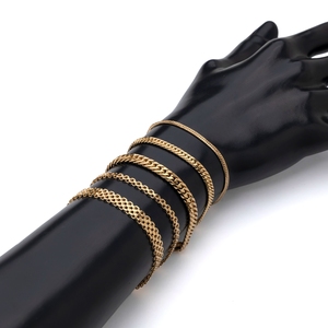 Juego de Joyería de Cadena Kihei y Bismarck con Sello de Oro Real de 18K, Cadena de Eslabones de Oro Amarillo Sólido de 18kt Unisex para Hombres y Mujeres - Product Image 4