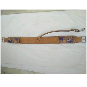 Vente chaude Western Selle Cheval Sangle Cinch Attachement Élégant Panier Conception À La Main En Cuir Usiné En Gros Fabricant Équitation - Product Image 2