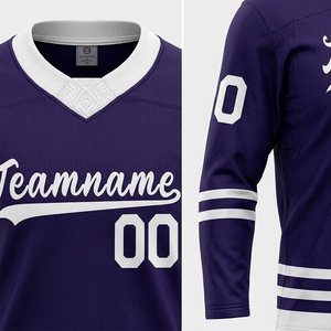 Jersey de Hockey sobre Hielo Personalizado de Primera Calidad, Estilo Único, Precio Razonable, Uniforme de Equipo Sublimado al por Mayor, OEM, Poliéster/Algodón - Product Image 4