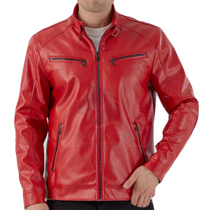 Heavy Duty Custom Made Men's Cow Skin Leather Winter Jacket <b>Stand</b> Collar Front Logo Eco-Friendly Windproof Breathable Casual - Product Image 3