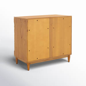 Mesita de noche de 2 puertas elegante herramienta de torneado mesita de noche con diseño único - Product Image 5