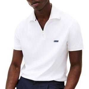 Polo Oxford Premium à fermeture éclair, coupe classique, respirant, extensible, décontracté, pour homme, avec option de logo personnalisé. - Product Image 4