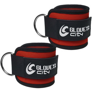 Guantes de Muay Thai City 2026 con Correa de Tobillo Acolchada de Neopreno y Algodón, Anillo en D, Cierre a Presión y Diseño Recto para Ejercicios con Cable - Product Image 1