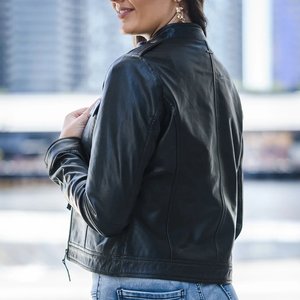 Nuevas Chaquetas Negras Personalizadas al por Mayor con Logotipo para Mujer, Chaqueta Vintage para Invierno, Abrigos de Cuero Elegantes, Chaqueta Bomber Genuina, Ropa Urbana - Product Image 6