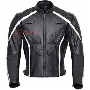 Chaqueta de Motociclista de Cuero Negra Personalizada para Hombre, Estilo Nuevo, Ropa Exterior para Motociclismo, Chaqueta de Cuero PU/Cuero Genuino para Hombre - Product Image 5