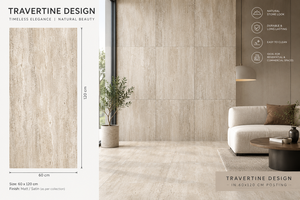 Azulejos de Porcelana Esmaltada con Acabado Natural de Piedra India, 600x1200mm, para Pisos y Superficies de Pared en Vestíbulos de Hoteles - Product Image 5
