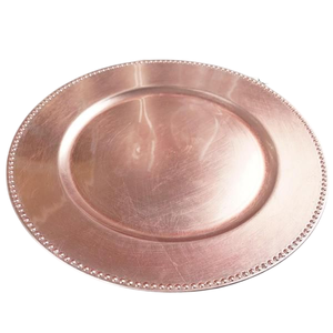 Assiette décorative ronde en cuivre avec motif végétal gravé, design oriental fait main, pour utilisation sur table de mariage, assiette de présentation - Product Image 2