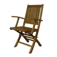 Parasol contemporain pour terrasse, table de café extérieure en teck, mobilier de jardin en teck, table à manger extensible en bois et six chaises pliantes