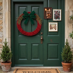 Handmade Christmas <b>Door</b> Wreath, Decorative Christmas <b>Door</b> Wreath, Festive Christmas Wreath for Front <b>Door</b> Wholesale - Product Image 2