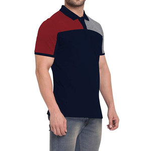 เสื้อเชิ้ตคัลเลอร์บล็อกผู้ชายโลโก้สั่งทำ ขายส่ง เสื้อคอกลมแขนสั้น ผ้าโพลีเอสเตอร์ น้ำหนักเบา สวมใส่สบาย เหมาะสำหรับธุรกิจ กอล์ฟ และเป็นยูนิฟอร์ม - Product Image 2