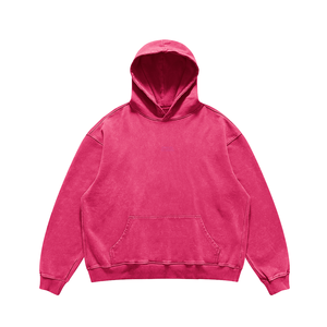 Hoodies personnalisés de style streetwear décontracté, 100% coton, poids lourd, lavage à l'acide, 450 g/m², pull-over oversize uni - Product Image 5
