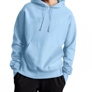 Sudadera con Capucha Lisa Personalizada para Hombre, de Forro Polar Grueso, Oversize, Casual, de Ajuste Holgado, Estilo Urbano, para Invierno - Product Image 1