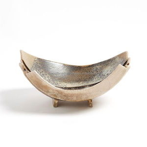 Venta al por mayor de lujo de metal plateado cuenco personalizado decorativo moderno hogar cocina hecho a mano de aluminio frutero para fiesta - Product Image 1