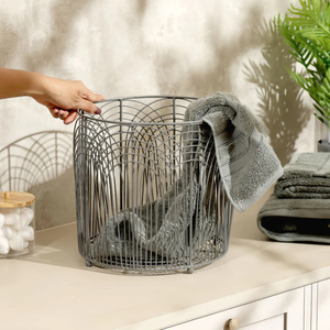 Modern Luxury Gold Metal <b>Wire</b> <b>Storage</b> <b>Basket</b> <b>For</b> Home Organization Iron <b>Wire</b> Laundry Hamper & Custom Wholesale Supplier - Product Image 6