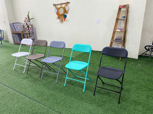 Chaise pliante moderne en acier inoxydable – Siège extérieur durable pour jardin, plage et espaces publics - Product Image 2