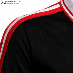 เสื้อโปโลสไตล์สตรีทแวร์ ผ้าระบายอากาศดี ทรงสั้น แขนสั้น ดีไซน์ทันสมัย สีทูโทน พรีเมียมคุณภาพเยี่ยม สวมใส่สบาย พร้อมปักโลโก้ตามสั่ง - Product Image 6