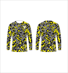 <b>Men</b> <b>Green</b> Yellow Camouflage Long Sleeve <b>T</b> <b>Shirt</b> Abstract Multi Color Pattern Crewneck Tee Casual Streetwear Tops Gym Training - Product Image 4