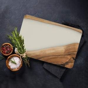 Tabla de Cortar Rectangular de Resina de Lujo con Soporte para Cuchillos, No Tóxica, Apta para Lavavajillas, 1.3 cm de Grosor - Product Image 1