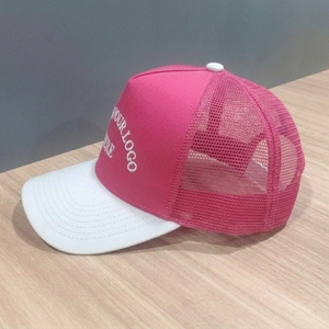 Casquette Trucker Personnalisée 5 Panneaux Bicolore Broderie Plate Dos en Maille Snapback Pêche OEM ODM Marque Privée Faible MOQ - Product Image 3