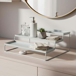 Modern 3-Tier Metal Countertop Organizer Rack, Lightweight Stable Storage <b>Shelf</b> for <b>Kitchen</b> - Product Image 3