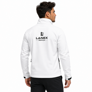 Custom <b>Men</b> <b>White</b> Softshell <b>Jacket</b> Waterproof Windproof Outdoor Work <b>Jacket</b> OEM ODM Corporate Uniform Fleece <b>Jacket</b> Manufacturer - Product Image 4
