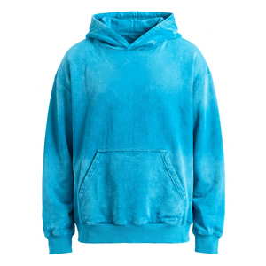 Sudadera con Capucha Extra Grande para Hombre, Color Sólido, Algodón, Informal, para Otoño, con Bolsillos, Corte Regular - Product Image 4