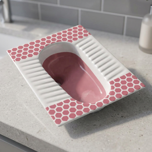 Commercial White Wash Down Porcelain Squat <b>Pan</b> Orange Double Color <b>Ceramic</b> WC Toilet For Large Construction Projects - Product Image 3