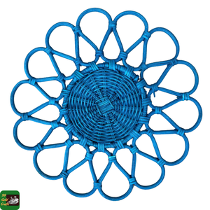 Set de table en rotin en forme de fleur, écologique, fait main, personnalisable, en osier naturel, pour mariage, banquet, table de fête - Product Image 2