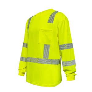 Camisa de Trabajo de Manga Larga Reflectante de Alta Visibilidad para Hombre, Ropa de Seguridad de Poliéster, Uniforme de Alta Visibilidad - Product Image 2