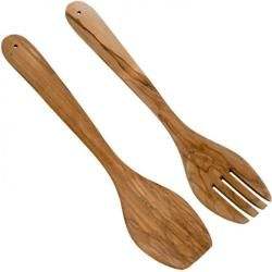 Ensemble de Cuillères à Salade en Bois Massif Premium, Cuillère de Cuisine Faite à la Main à Long Manche, Outil de Cuisine pour Mélanger et Servir Riz et Soupe, Idéal pour la Maison et la Cuisine - Product Image 3