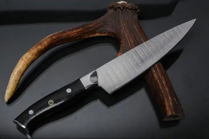 Couteau de Chef en Acier Damas avec Logo Personnalisé LEGACY BLADES, Manche en Bois de Noyer, Manche Intégral, Couteau de Cuisine Professionnel OEM ODM - Product Image 3