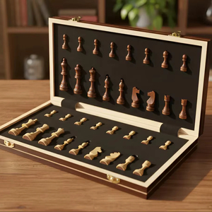 ILAHI's Eco-Friendly Rustic Polished Rectangle <b>Chess</b> <b>Board</b> Game 100% Handmade Pure Wood Animal/Love Style Customized Size <b>Chess</b> - Product Image 1