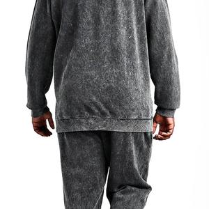 Survêtements d'hiver personnalisés pour hommes, style hip-hop, imprimés sur mesure, effet délavé, vente en gros - Product Image 5