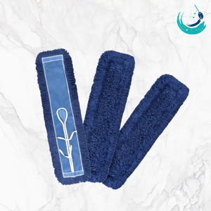 Cabezal de Repuesto para Mopa Plana KSR, Reutilizable, Autoescurrible, Ecológico, Duradero, para Limpieza de Pisos, con Fibras de Alta Absorbencia, Color Azul - Product Image 4
