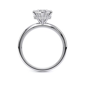 Anillo de Compromiso Solitario con Diamante Cultivado en Laboratorio de Corte Brillante Redondo de 2.30CT, Oro Blanco, 6 Puntas, Joyería Fina para Boda, Venta al Por Mayor - Product Image 3