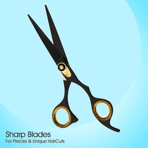 Ciseaux de barbier professionnels en acier inoxydable pour la coupe et l'éclaircissement des cheveux, série Razor Edge, avec réglage fin - Product Image 3