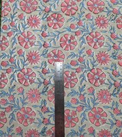 Tissu en coton tricoté imprimé floral, rose corail, bleu, feuilles, matière de couture, doux, léger, écologique, respirant, pour enfants et femmes
