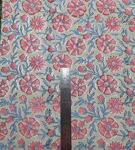 Floral Cotton <b>Fabric</b> Coral <b>Pink</b> Flowers Blue Leaves Sewing Material Soft Lightweight for Kids Women Dresses Sewing Gift For Her - Product Image 6