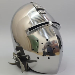 Casco Medieval Hounskull Bascinet del Siglo XIV, Armadura de Caballero de Hierro con Visera, Listo para Batalla, Reenactación, SCA, HMB, Navidad - Product Image 2
